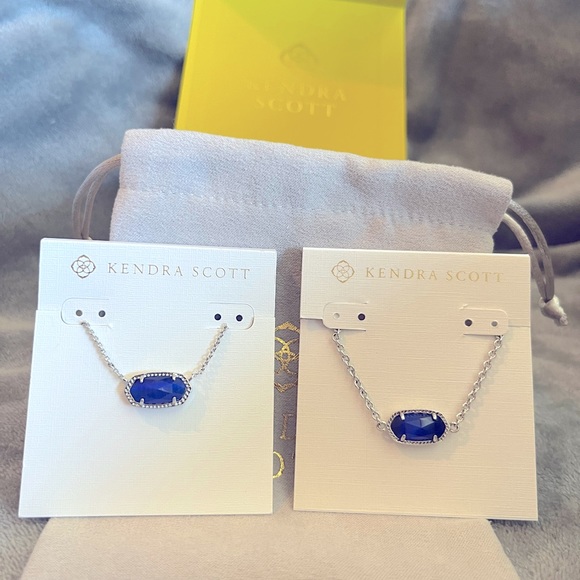 Kendra Scott Jewelry - Kendra Scott Cobalt Cat’s Eye Blue, Silver Necklace and Bracelet